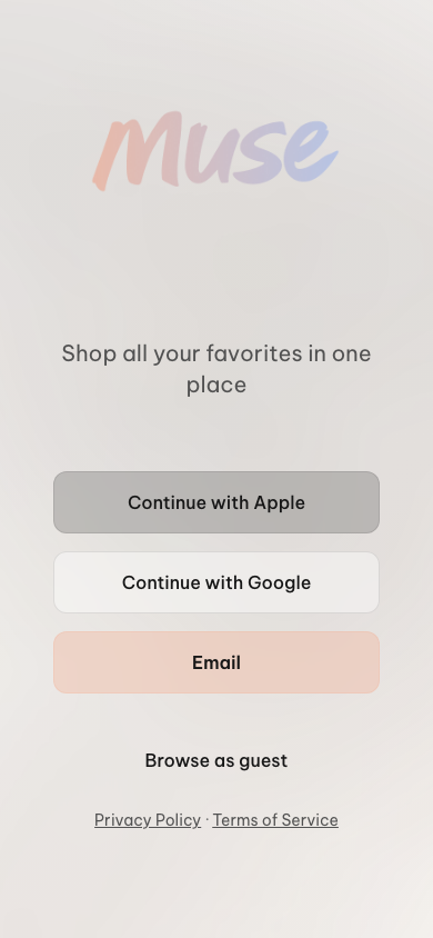 Welcome: sign in or browse as guest